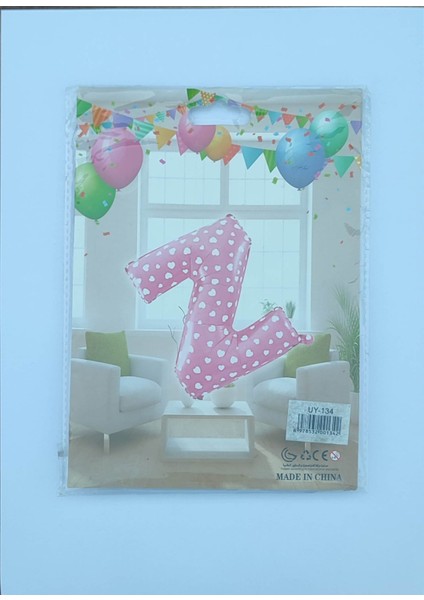 Z Harf Pembe Kalp Desenli Folyo Balon 26" Inç 65 Cm Parti, Doğum Günü, Balon