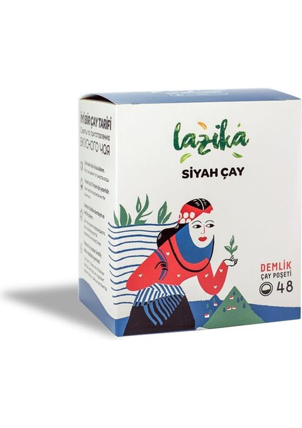Siyah Çay Demlik Poşet Çay 48 Adet