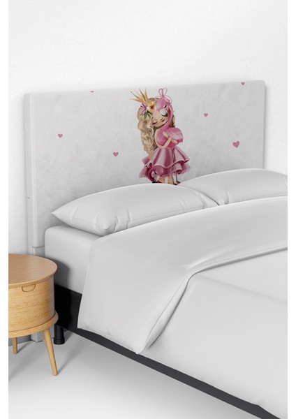 Gri Sevimli Hayvanlar Mcqueen Desenli Çocuk Yatak Baza Başlık Kılıfı TLABK-229