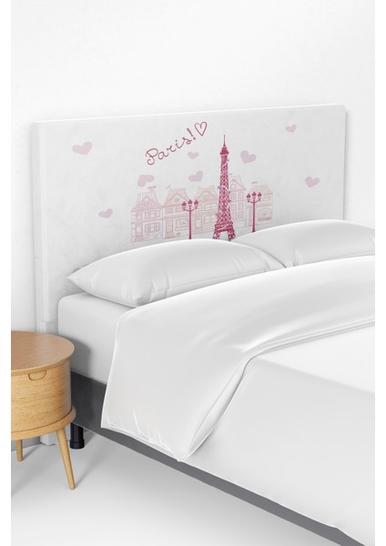 Paris Eiffel Eyfel Kulesi Desenli Yatak Baza Başlık Kılıfı TLABK-105
