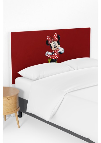 Kırmızı Mickey Mouse Desenli Yatak Baza Başlık Kılıfı TLABK-052