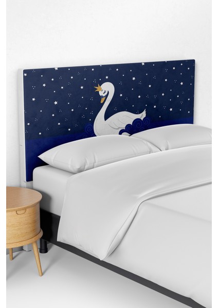 Kuğu Desenli Çocuk Yatak Baza Başlık Kılıfı TLABK-222