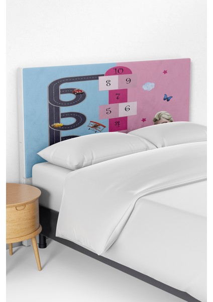 Kız Erkek Ikiz Odası Yatak Baza Başlık Kılıfı TLABK-116