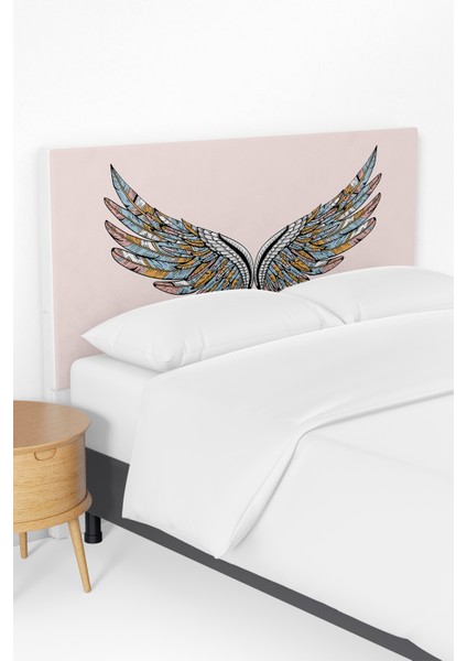 Renkli Kanatlar Çocuk Odası Yatak Baza Başlık Kılıfı TLABK-056