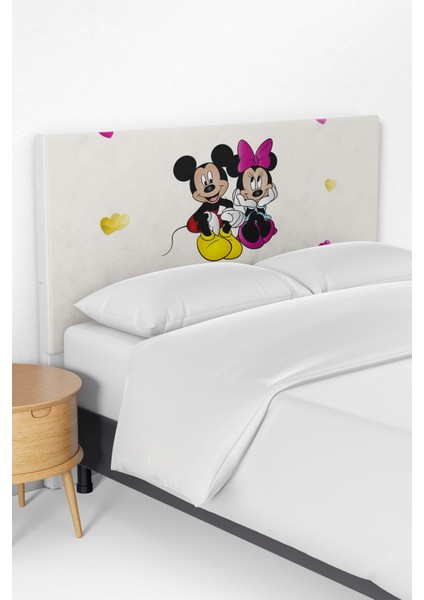 Mickey Mouse Desenli Yatak Baza Başlık Kılıfı TLABK-112