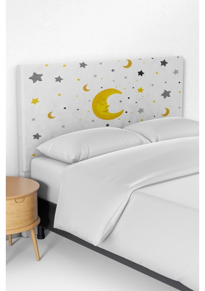 Ay Yıldız Desen Çocuk Odası Yatak Baza Başlık Kılıfı TLABK-022