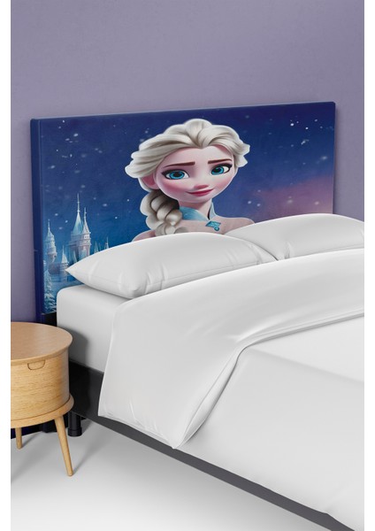 Karlar Ülkesi Mavi Elsa Desenli Çocuk Odası Yatak Baza Başlık Kılıfı TLABK-064