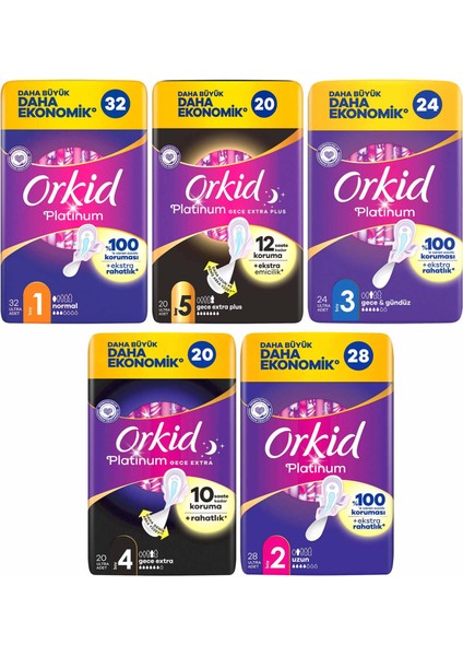 Platinm Gece Eks Hijy Ped 20+32+24+20+28 Dörtlü Paket fiyatları