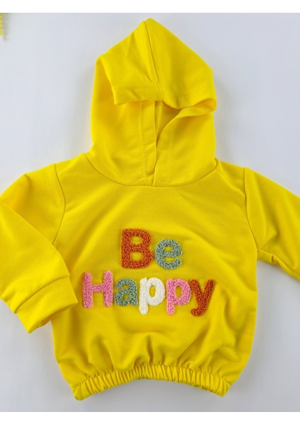 Kız / Erkek Bebek / Çocuk Eşofman Takımı Sarı Renk Mevsimlik 2 Iplik Içi Polarsız Nakış Işlemeli modelleri