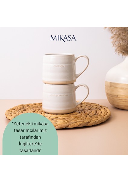 Farmhouse 'seni Seviyorum' 2li 380ML Beyaz Seramik Kupalar fırsatları