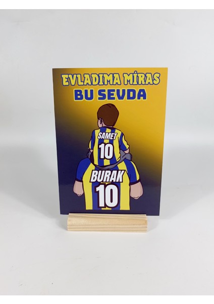 Kişiye Özel Tasarlanan Fenerbahçe Baba Ogul Taraftar Plağı 10X17