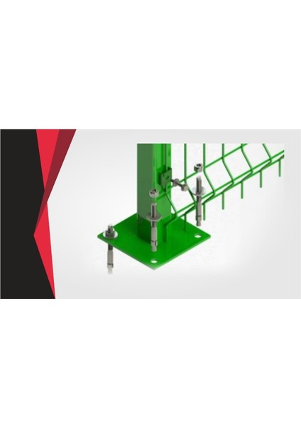 150 cm Panel Çit Direği Aksesuarlı (5 Adet)