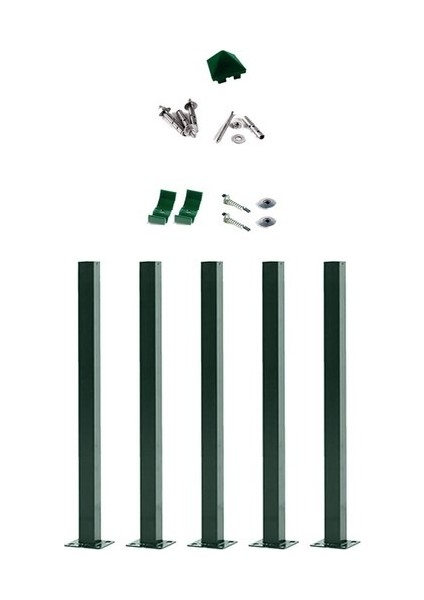 200 cm Panel Çit Direği Aksesuarlı (5 Adet)