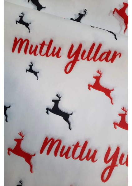 Geyikli Mutlu Yıllar Pelur Kağıt - Paketi -Paketleme Kağıt - Paketi - 10 Adet - 50X70 fiyatları