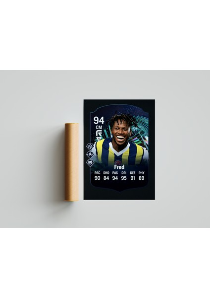Fred Fut Card Temalı Duvar Poster 30X42 cm cm Çerçevesiz / Fener