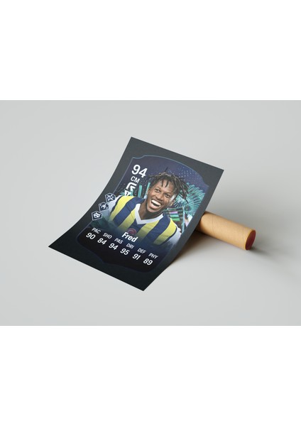 Fred Fut Card Temalı Duvar Poster 30X42 cm cm Çerçevesiz / Fener