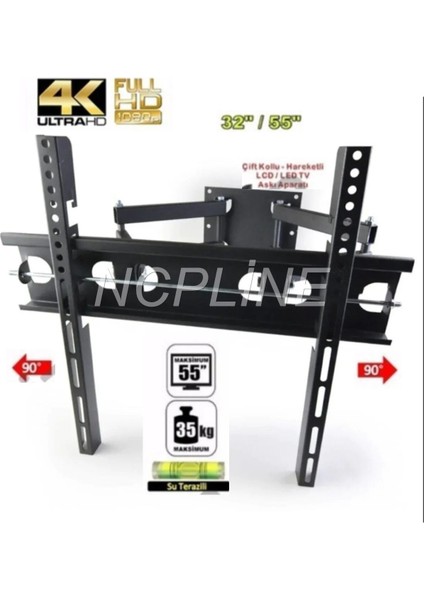 Axen AX55FIL243 55" 139 Ekran Uydu Alıcılı Ultra Webos Smart LED Tv Için Askı Hareketli Aparatı