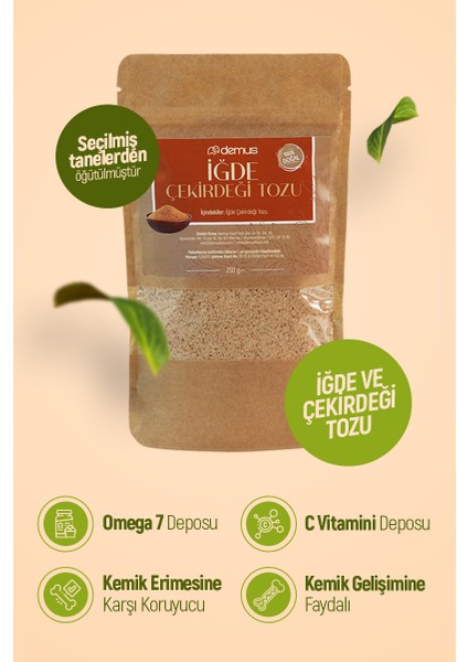 Çekirdekli Iğde Tozu 250 gr (Iğde Unu)-Iğde Çekirdeği Tozu-Iğde Çekirdeği Unu