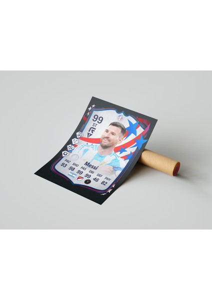 Mauro Icardi Fut Kart Temalı Duvar Poster 30X42 cm cm Çerçevesiz