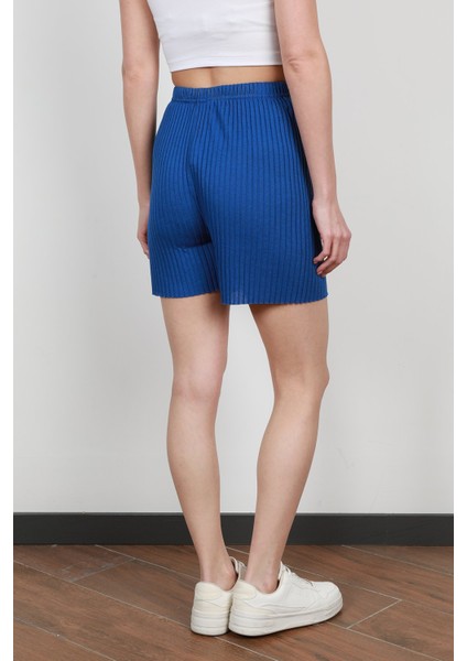 Saks Fitilli Kaşkorse Süs Kuşaklı Kadın Şort Pijama Altı - 6131 modelleri