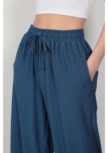 Kadın Bürümcük Bol Paça Pantolon