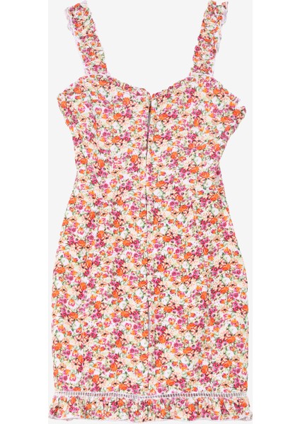 Polo Yaka Çok Renkli Standart Kadın Elbise W4Gk16Kca00-P54Z