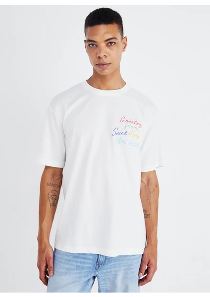 O Yaka Baskılı Beyaz Erkek T-Shirt Onsmanı Lıfe Rlx Hıdeout Ss Tee fiyatları