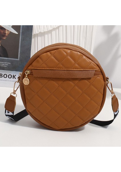 Moda Kadın Yuvarlak Crossbody Çanta Baklava Omuz Çantası Bayanlar Için Küçük Sling Çantalar (Yurt Dışından)