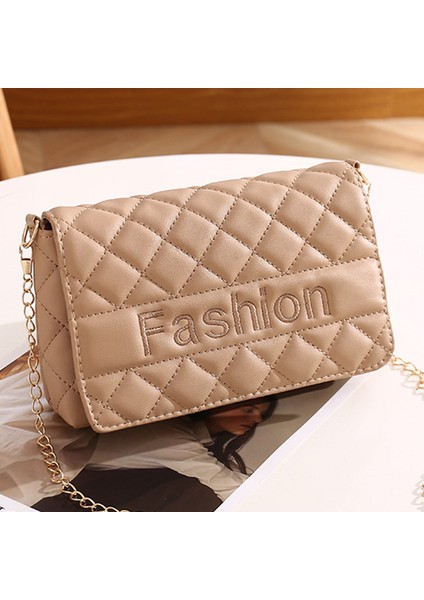 Moda Kadın Crossbody Çanta Zincir Messenger Çanta Deri Baklava Omuz Çantaları Bayan Çantaları Için (Yurt Dışından)