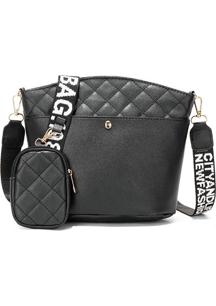 2'si 1 Arada Bayan Crossbody Çanta Moda Kadın Çantaları Deri Omuz Çantaları Kova Çanta (Yurt Dışından)