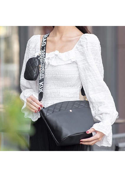 2'si 1 Arada Bayan Crossbody Çanta Moda Kadın Çantaları Deri Omuz Çantaları Kova Çanta (Yurt Dışından) modelleri