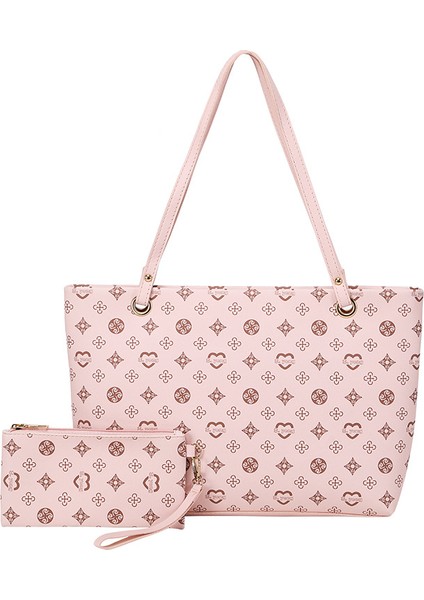 2'si 1 Arada Bayan Tote Çanta Yüksek Kapasiteli Deri Kadın Omuz Çantası Zincir Handbags (Yurt Dışından)