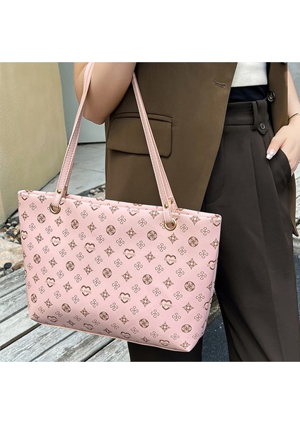 2'si 1 Arada Bayan Tote Çanta Yüksek Kapasiteli Deri Kadın Omuz Çantası Zincir Handbags (Yurt Dışından) modelleri