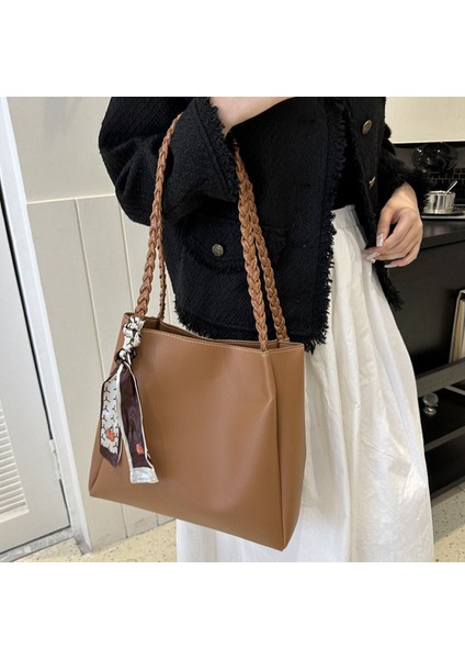 Bayan Tote Çanta Yüksek Kapasiteli Deri Kadın Omuz Çantası Ipek Eşarp Handbags (Yurt Dışından) modelleri
