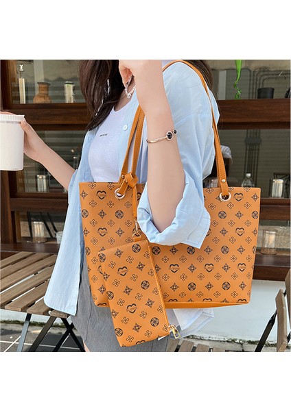 2'si 1 Arada Bayan Tote Çanta Yüksek Kapasiteli Deri Kadın Omuz Çantası Zincir Handbags (Yurt Dışından) fiyatları