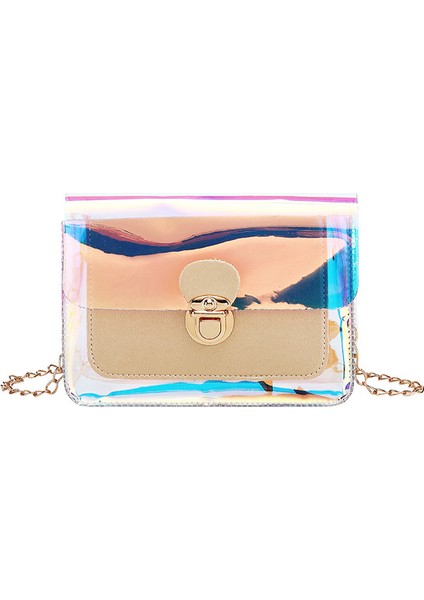 Moda Bayanlar Küçük Sling Çanta Pvc Kadın Crossbody Çanta Zincir Debriyaj Kızlar Için Hediyeler (Yurt Dışından)