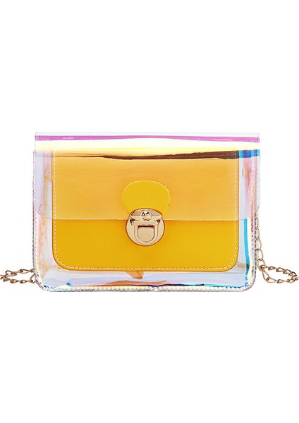 Moda Bayanlar Küçük Sling Çanta Pvc Kadın Crossbody Çanta Zincir Debriyaj Kızlar Için Hediyeler (Yurt Dışından)