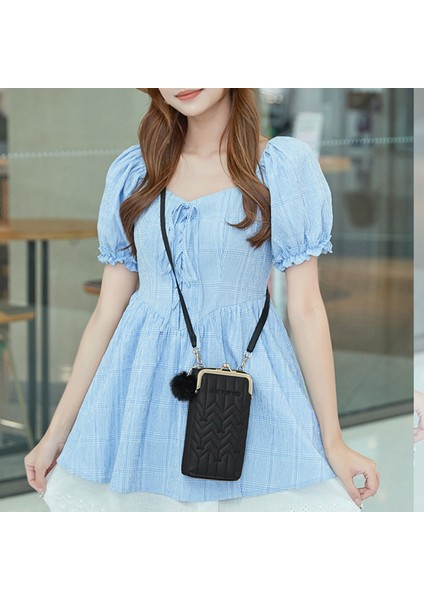 Moda Bayanlar Küçük Crossbody Çanta Peluş Top Sling Çanta Debriyaj Kadınlar Için Cep Telefonu Çantası Kızlar Için Çanta (Yurt Dışından) fiyatları
