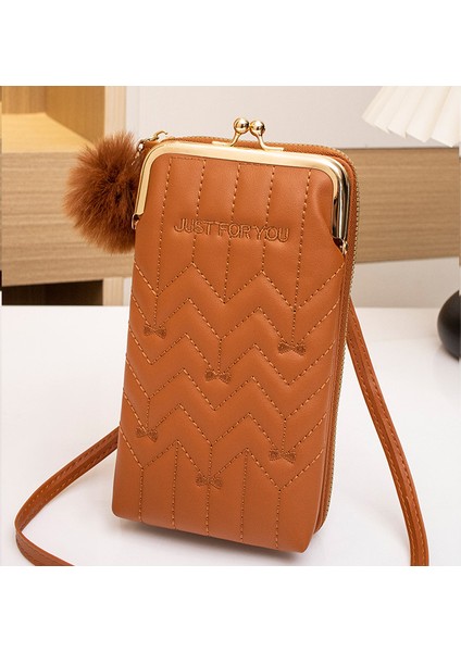 Moda Bayanlar Küçük Crossbody Çanta Peluş Top Sling Çanta Debriyaj Kadınlar Için Cep Telefonu Çantası Kızlar Için Çanta (Yurt Dışından)