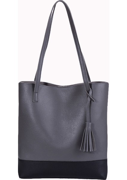 Bayan Tote Çanta Yüksek Kapasiteli Deri Kadın Omuz Çantası Püsküllü Handbags (Yurt Dışından)