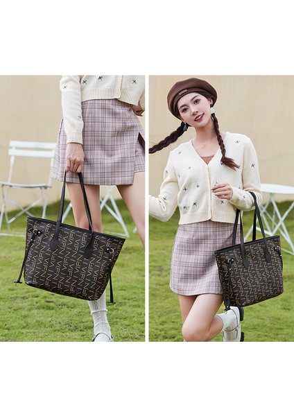 Bayan Tote Çanta Yüksek Kapasiteli Deri Kadın Omuz Çantası Moda Handbags (Yurt Dışından) modelleri