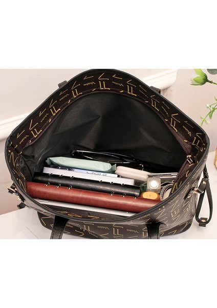 Bayan Tote Çanta Yüksek Kapasiteli Deri Kadın Omuz Çantası Moda Handbags (Yurt Dışından) fırsatları