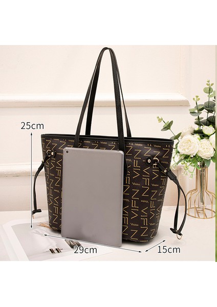 Bayan Tote Çanta Yüksek Kapasiteli Deri Kadın Omuz Çantası Moda Handbags (Yurt Dışından) indirimleri