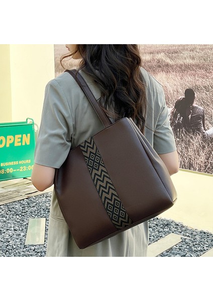 Bayan Tote Çanta Yüksek Kapasiteli Deri Kadın Omuz Çantası Moda Handbags (Yurt Dışından)