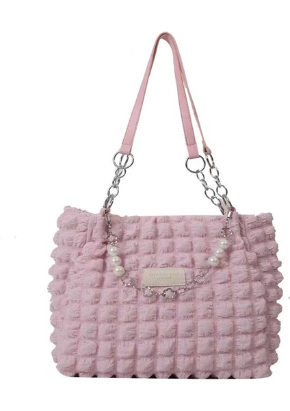 Bayan Tote Çanta Yüksek Kapasiteli Naylon Kadın Omuz Çantası Zincir Handbags (Yurt Dışından)
