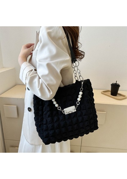 Bayan Tote Çanta Yüksek Kapasiteli Naylon Kadın Omuz Çantası Zincir Handbags (Yurt Dışından) fiyatları