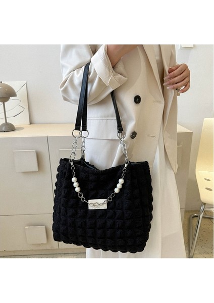 Bayan Tote Çanta Yüksek Kapasiteli Naylon Kadın Omuz Çantası Zincir Handbags (Yurt Dışından) modelleri