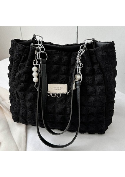 Bayan Tote Çanta Yüksek Kapasiteli Naylon Kadın Omuz Çantası Zincir Handbags (Yurt Dışından) fırsatları