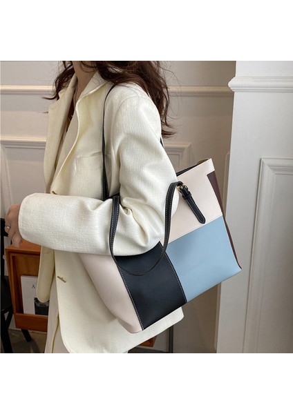Bayan Tote Çanta Yüksek Kapasiteli Deri Kadın Omuz Çantası Moda Handbags (Yurt Dışından) fırsatları