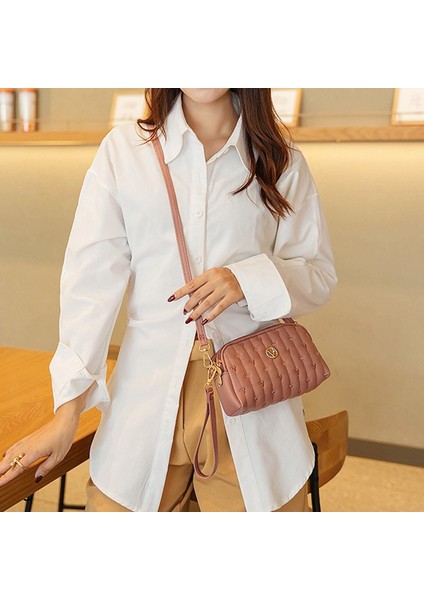 Bayanlar Küçük Crossbody Çanta Kadın Deri Sling Çanta Çok Zip Omuz Çantası Moda Debriyaj (Yurt Dışından)